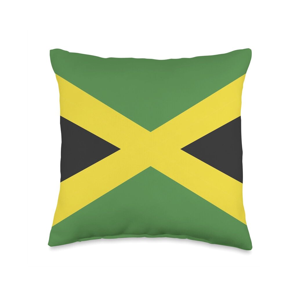 1366 Jamaican Flag Jamaica Flag Throw Pillow